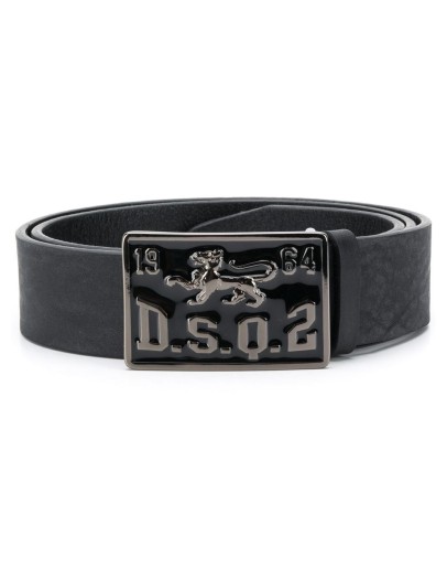 logo plaque embossed detail belt