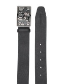 logo plaque embossed detail belt