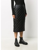 feather-down quilted pencil skirt