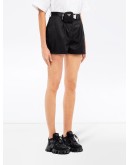 logo-pouch belted shorts