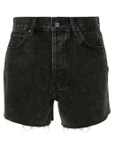 Gina raw-edge denim shorts