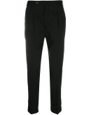 pleated tapered trousers