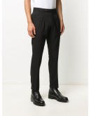 pleated tapered trousers