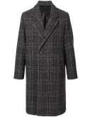 single-breasted plaid coat