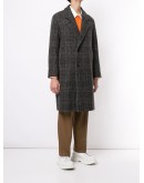 single-breasted plaid coat