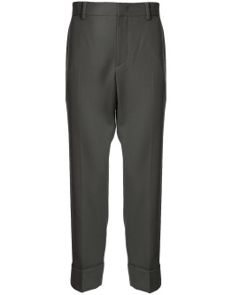 cropped turn up trousers