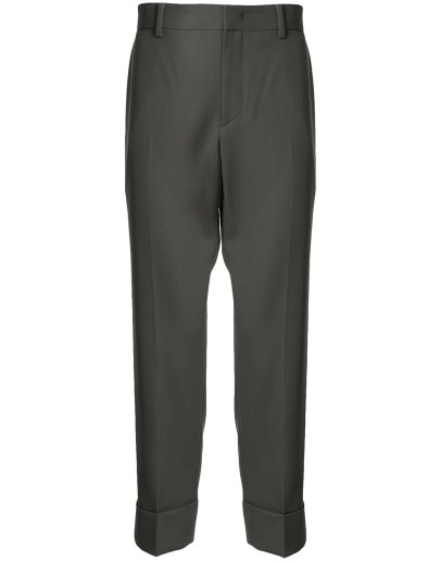cropped turn up trousers