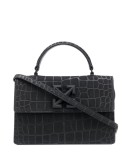 Jitney 1.4 crocodile-embossed leather bag