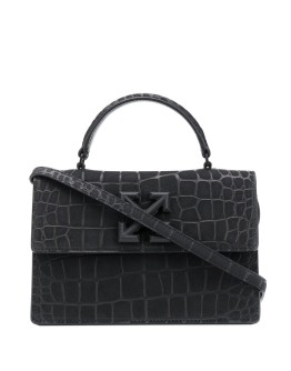 Jitney 1.4 crocodile-embossed leather bag