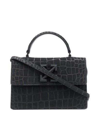 Jitney 1.4 crocodile-embossed leather bag