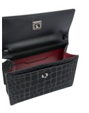 Jitney 1.4 crocodile-embossed leather bag