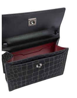 Jitney 1.4 crocodile-embossed leather bag