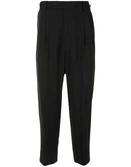 cropped virgin wool trousers