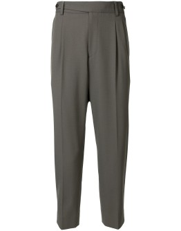 cropped virgin wool trousers