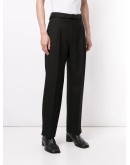 belted straight leg trousers