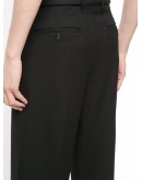belted straight leg trousers