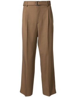 high-waisted straight leg trousers