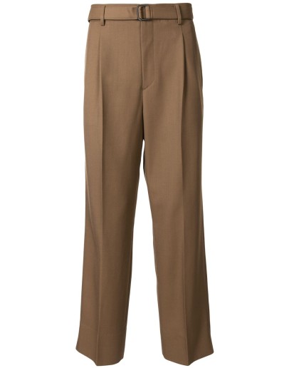 high-waisted straight leg trousers