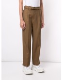 high-waisted straight leg trousers