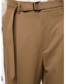 high-waisted straight leg trousers