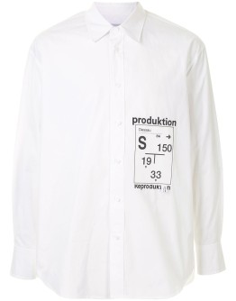 patch front cotton shirt