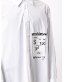 patch front cotton shirt