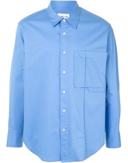 pleated chest pocket shirt