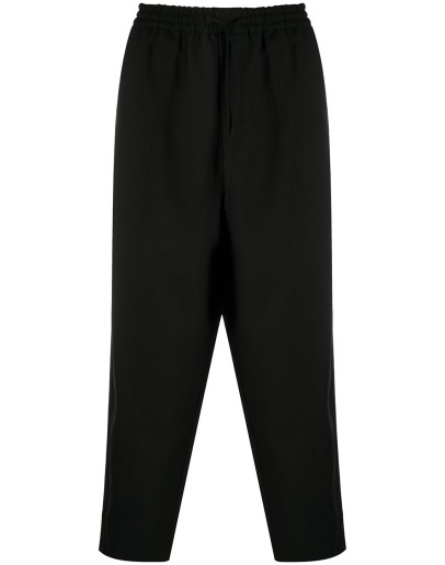 flat front drawstring trousers