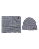 knitted beanie and scarf set