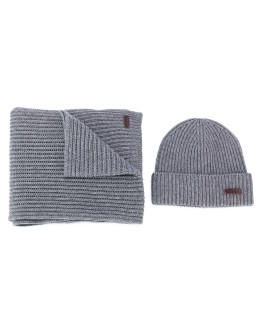 knitted beanie and scarf set