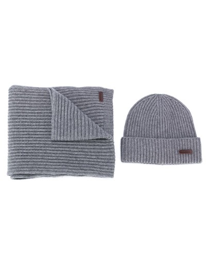 knitted beanie and scarf set