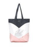 Woom metallic shopper tote