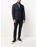 striped-print double breasted suit