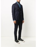 striped-print double breasted suit
