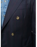 striped-print double breasted suit