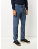handkerchief detail slim-fit trousers
