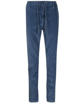 handkerchief detail slim-fit trousers