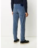 handkerchief detail slim-fit trousers