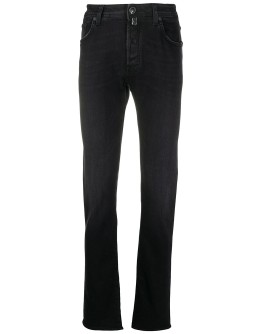mid-rise slim-fit jeans
