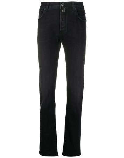 mid-rise slim-fit jeans