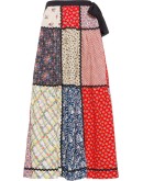 panelled floral skirt