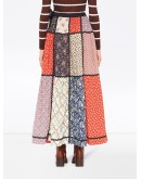 panelled floral skirt