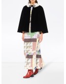 single-breasted embellished cape
