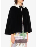 single-breasted embellished cape