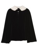 single-breasted embellished cape