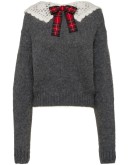 crochet tartan collar jumper