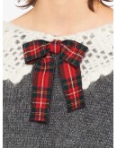 crochet tartan collar jumper