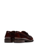 logo plaque square-toe loafers