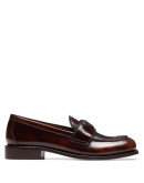 logo plaque square-toe loafers