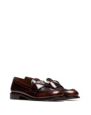 logo plaque square-toe loafers